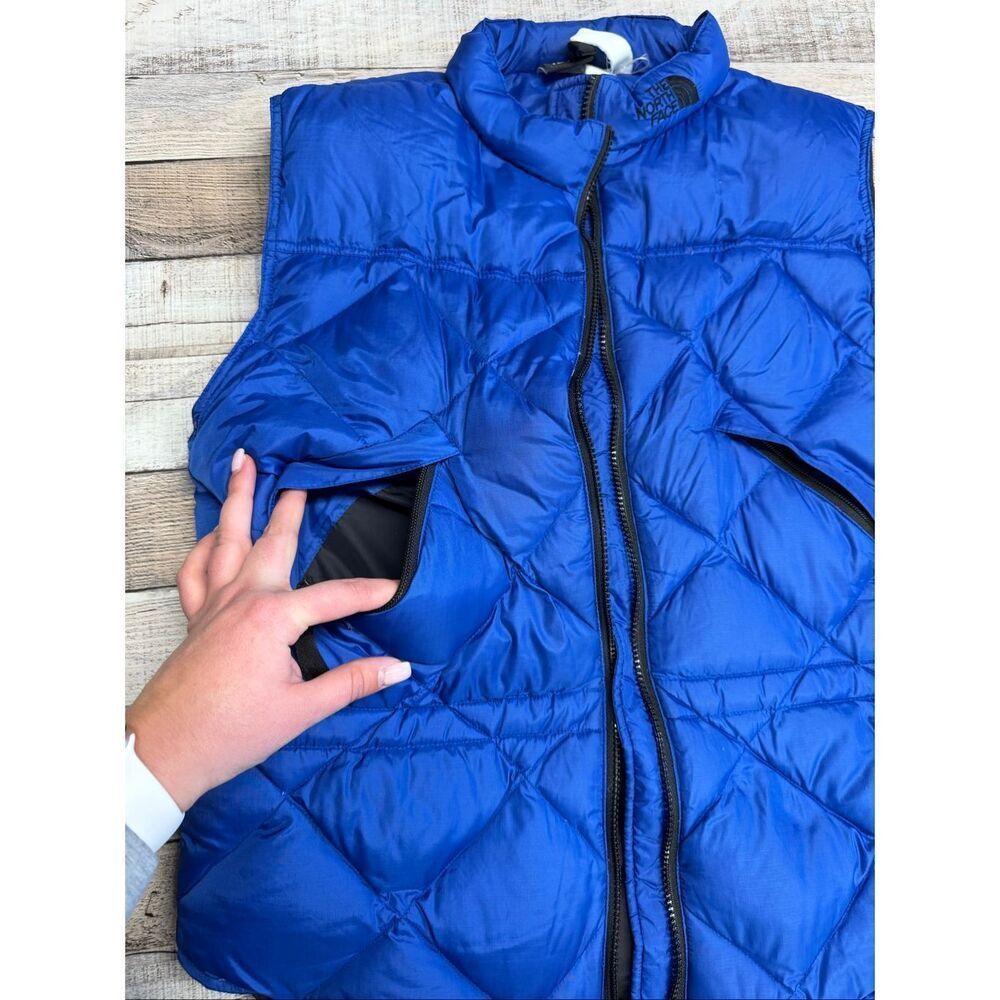 Vintage The North Face 700 Fill Goose Down Puffer Vest Blue Outdoor Retro Unisex - Picture 7 of 11